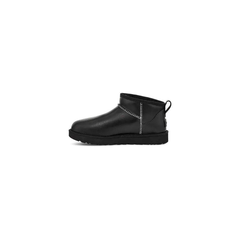 Botte en cuir Classic Ultra Mini Leather Regenerate Black vue 3