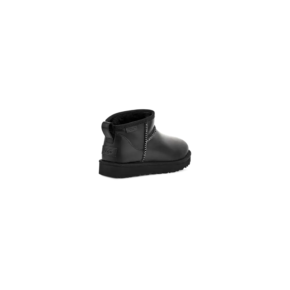 Botte en cuir Classic Ultra Mini Leather Regenerate Black vue 4