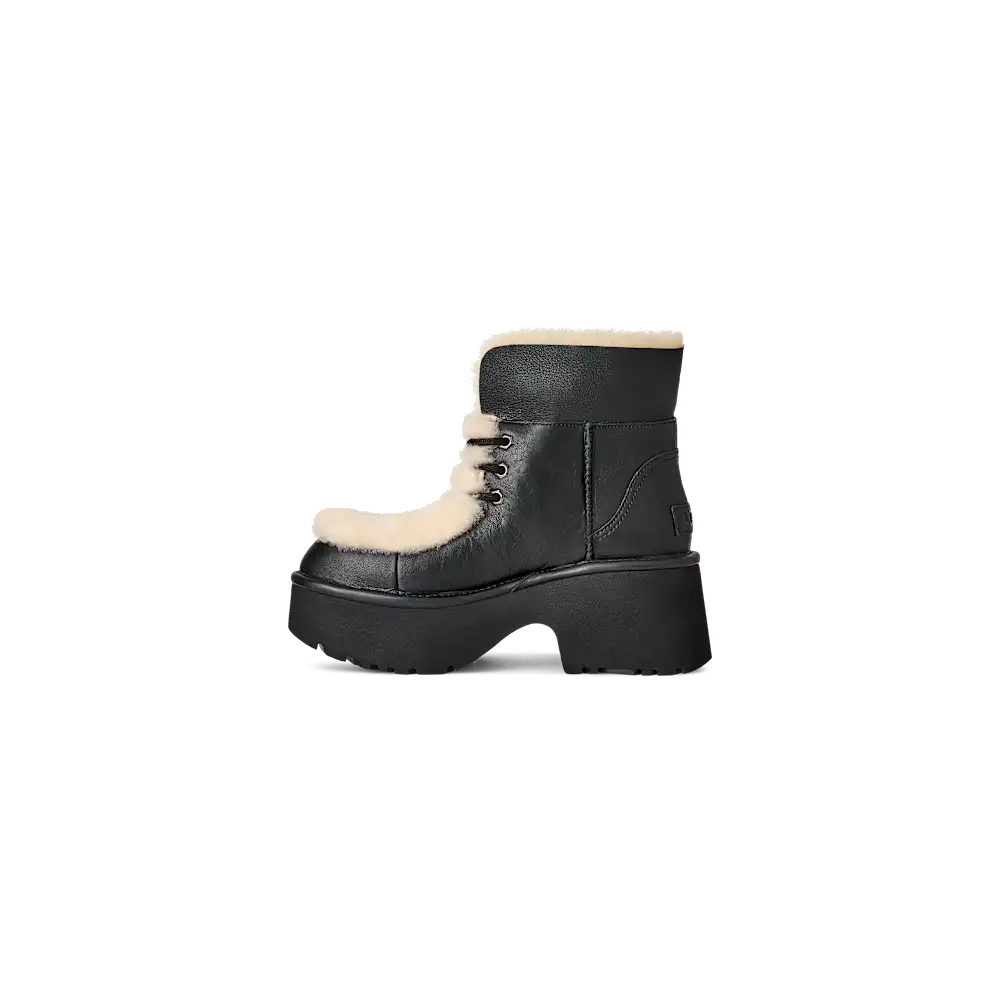 Botte en cuir à lacets Classic Esmee Black vue 3