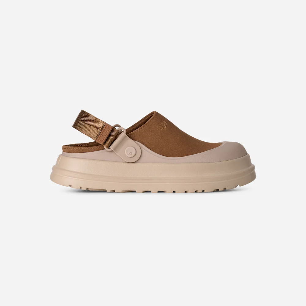 Sabot GoldenGlow en daim