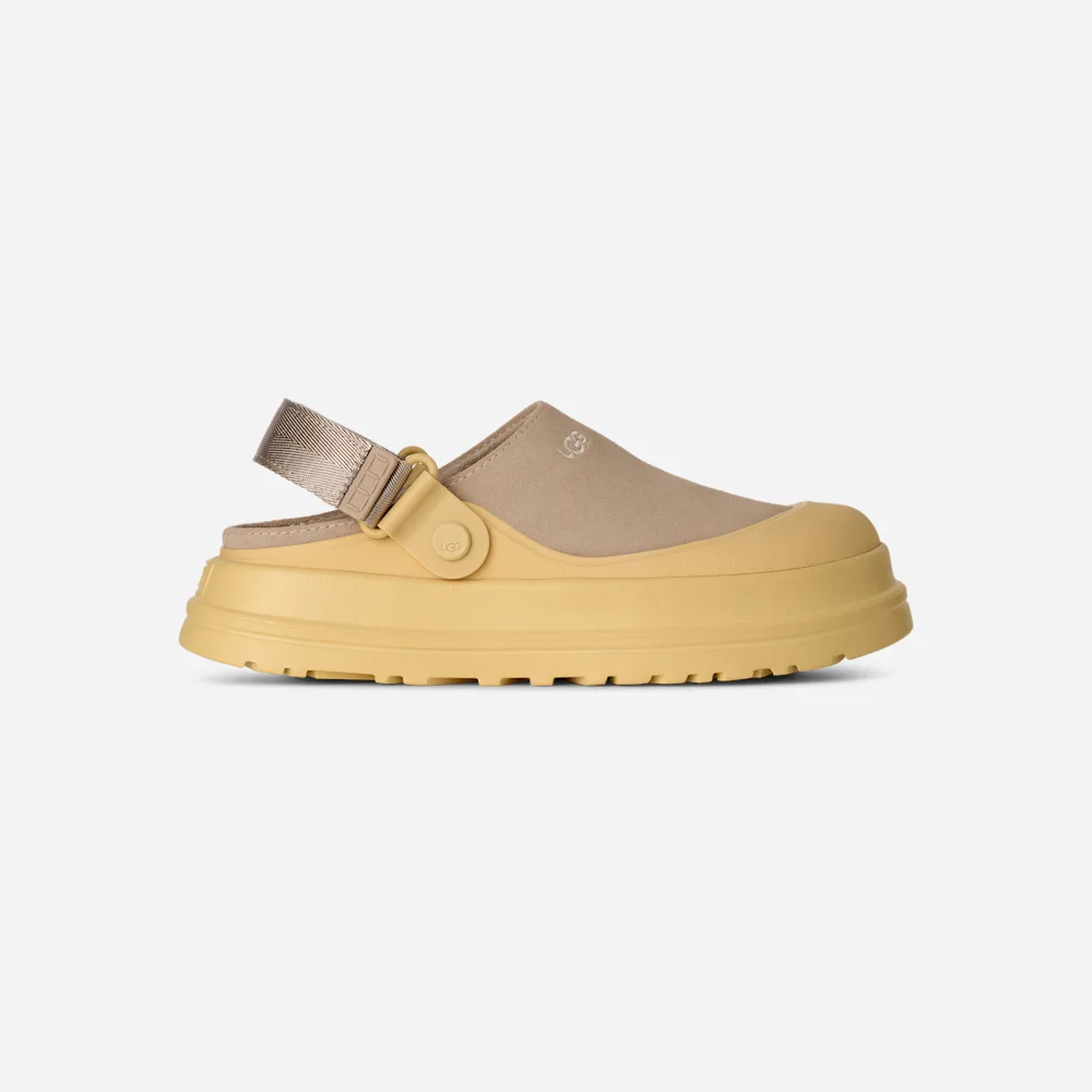 Sabot GoldenGlow en daim